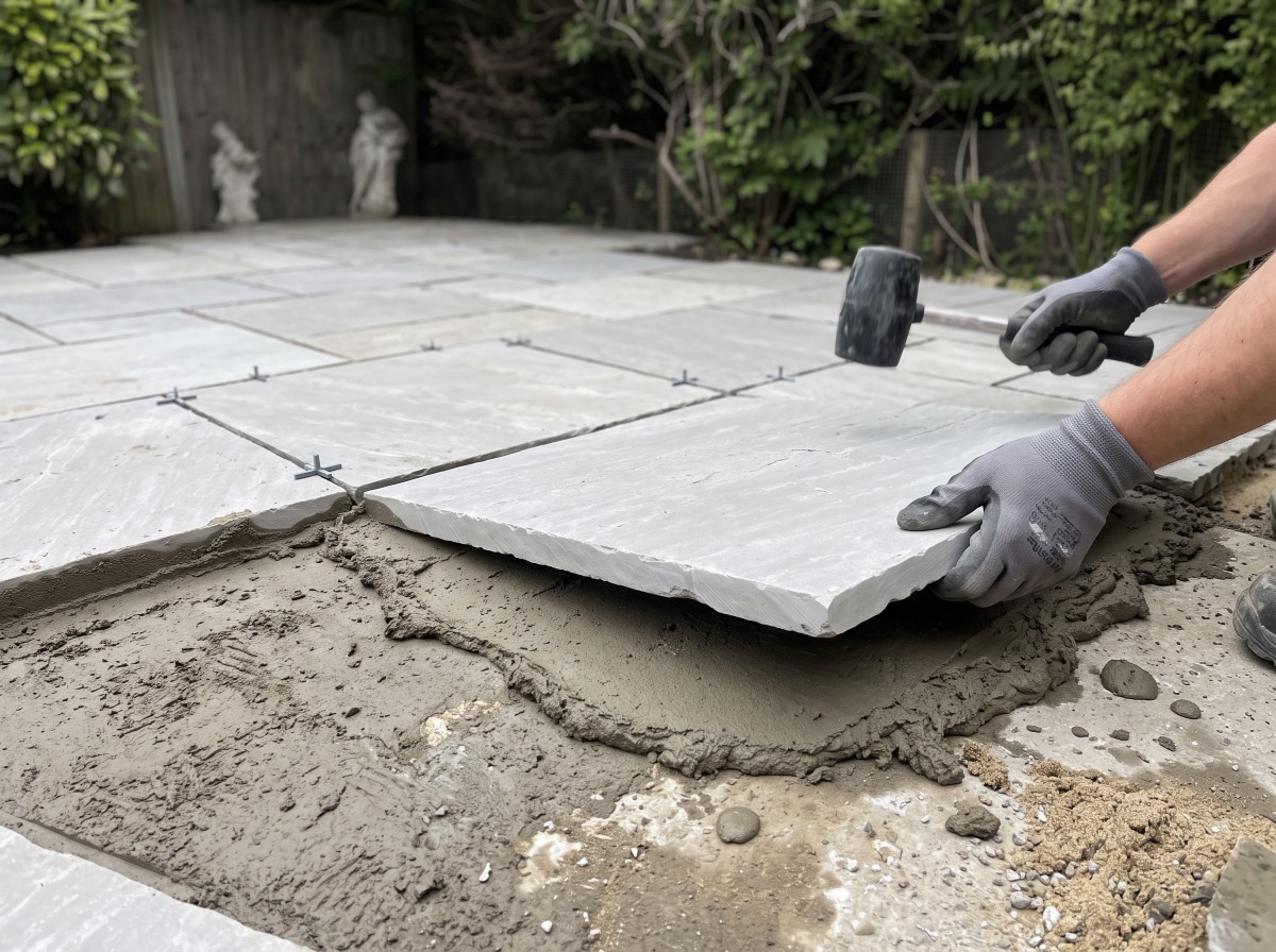 How to Lay Porcelain & Sandstone Paving Slabs
