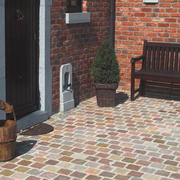 Raj Green Driveway Cobblestones Setts Pack | 100 x 100 7m2 40mm to 60mm
