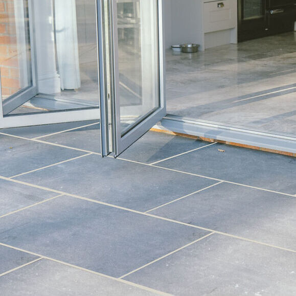 Black Fossil Porcelain Anti Slip Paving Slabs Pack 21.6m2 900x600 20mm