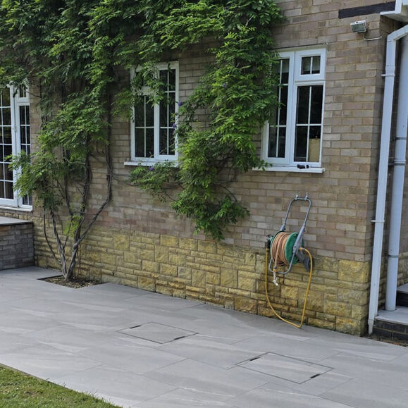 Dunestone Grey Outdoor Porcelain Patio Paving Slabs – 900×600