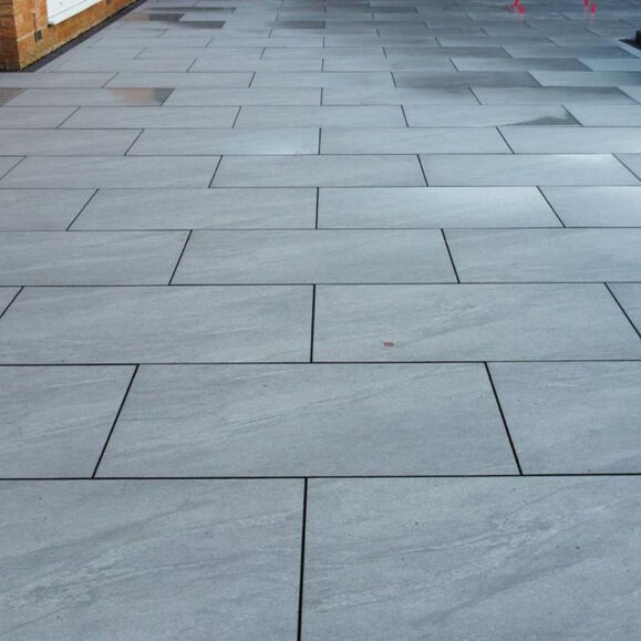 Dunestone Grey Outdoor Porcelain Patio Paving Slabs – 900×600