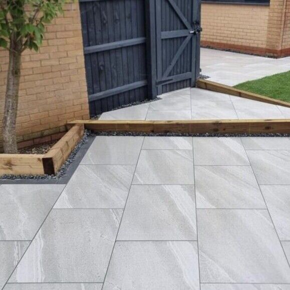Dunestone White Anti-Slip Outdoor Porcelain Paving Slabs – 900×600