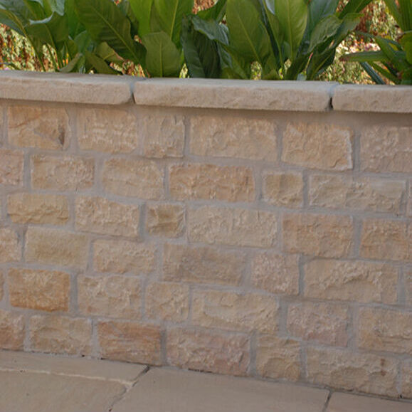 Fossil Mint Indian Sandstone TUMBLED Walling Blocks Pack 5m2 40mm to 80mm