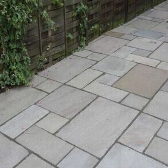 Tumbled Finish Patio Paving Slabs | Kandla Grey | Indian Sandstone