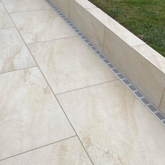 Lastle Beige Patio Porcelain Paving Slabs – 900×600