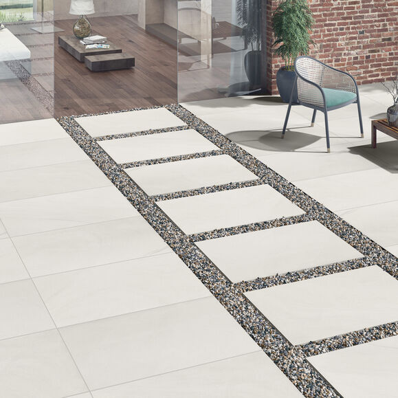 Opal White Patio Porcelain Paving Slabs – 900×600