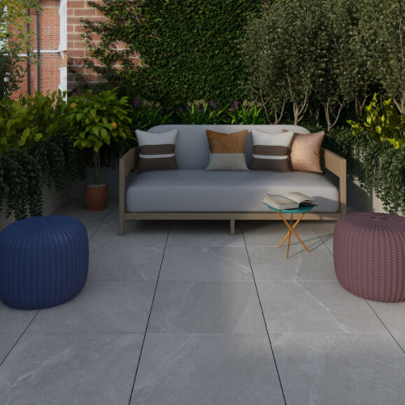 Salten Grey Anti-Slip Spanish Porcelain Paving Slabs – 595×595 – 20mm