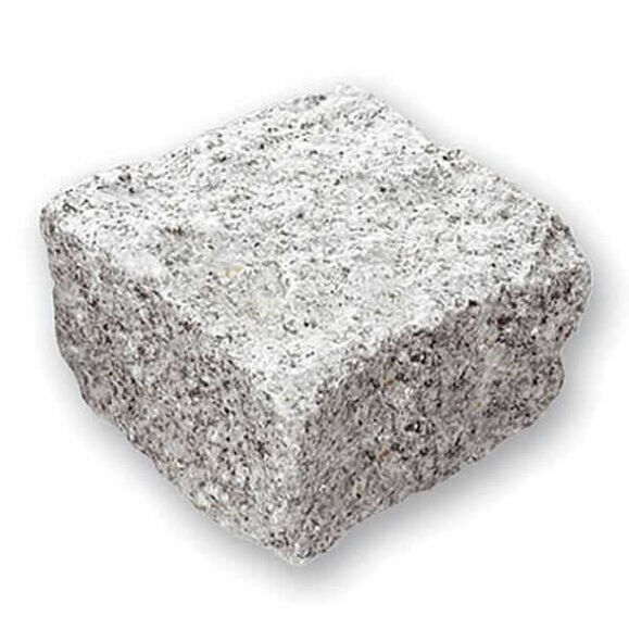 Silver Grey Granite Cobblestones Setts Pack 10m2 100mmx100mm