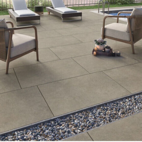 Stone Effect Grey Porcelain Paving Slabs – 900×600