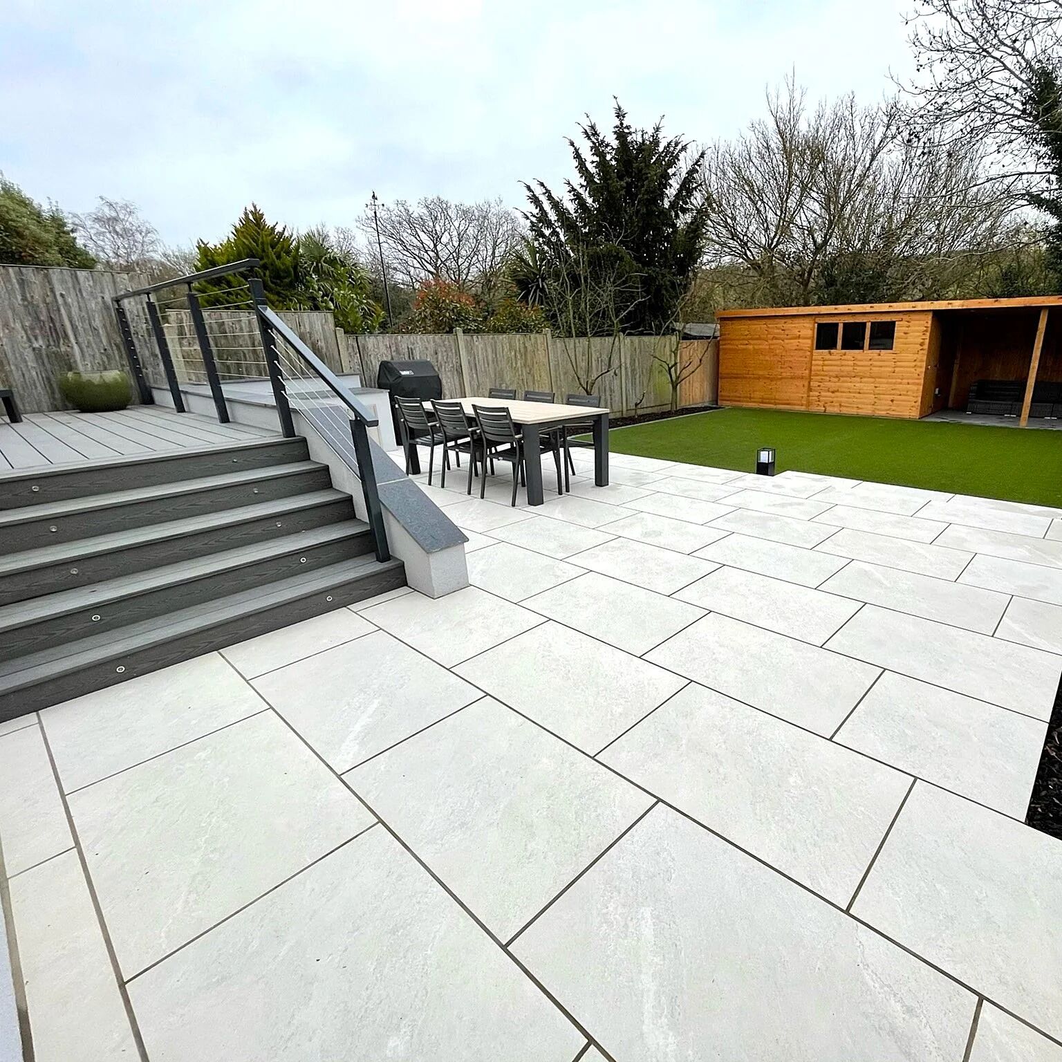 Himalaya White Porcelain Anti Slip Paving Packs