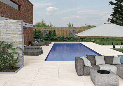 Prado White Porcelain Anti Slip Paving Slabs Pack 21.6m2 900x600 20mm