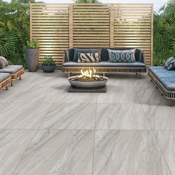 Volkas Bianco Porcelain Paving Slabs – 900×600